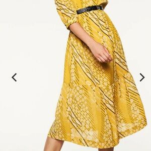 ba&sh Orson Printed Yellow Floral Midi Dress